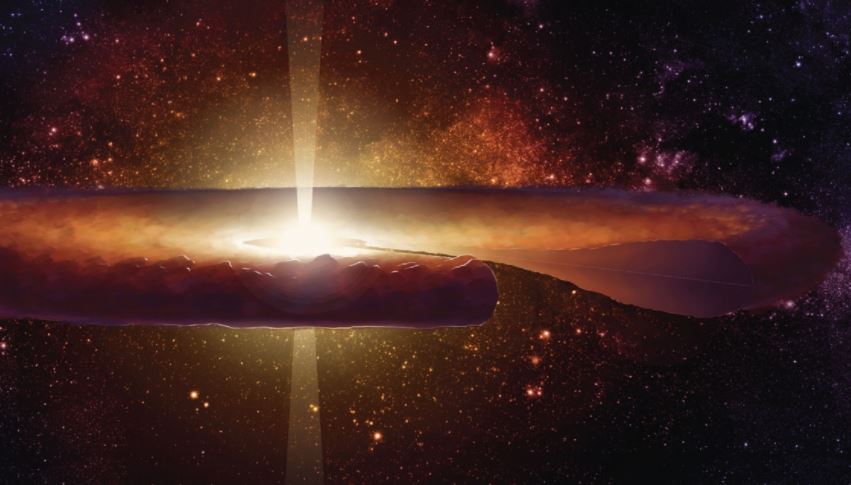 Artist's impression of a protoplanetary disk