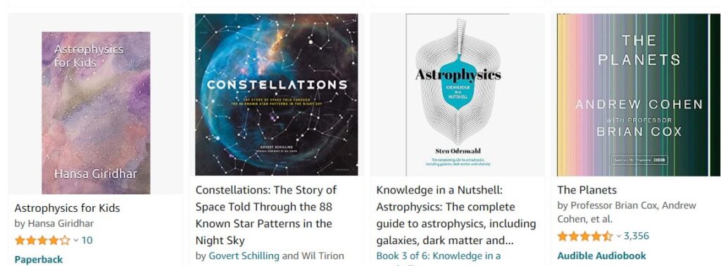 astrophysics planets constellations books
