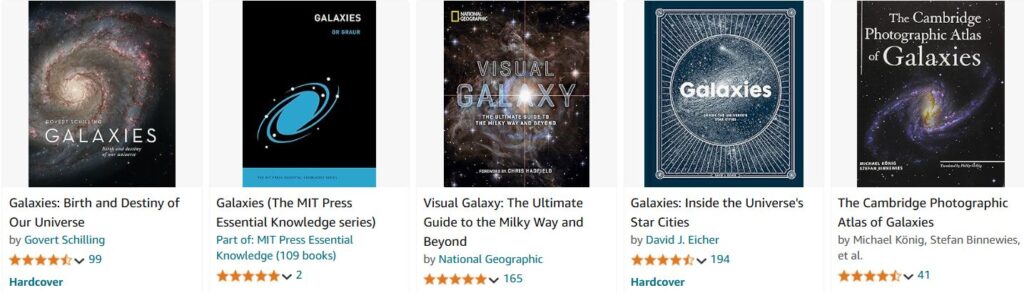 galaxies x 5 books