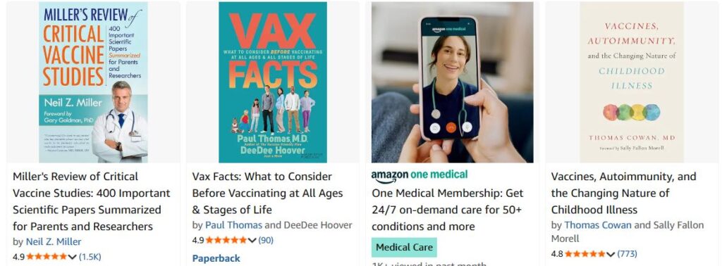 vaccine x 4 books