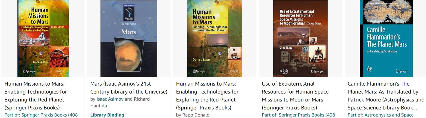 Mars x 5 books