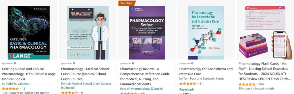 Pharmacology x 5 books