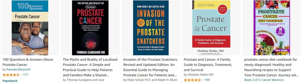 prostate cancer books x 5